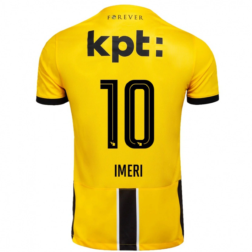 Danxen Kvinnor Kastriot Imeri #10 Gul Svart Hemmatröja Matchtröjor 2024/25 Tröjor T-Tröja