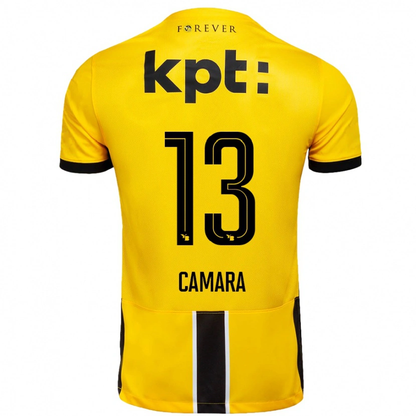 Danxen Kvinnor Mohamed Camara #13 Gul Svart Hemmatröja Matchtröjor 2024/25 Tröjor T-Tröja