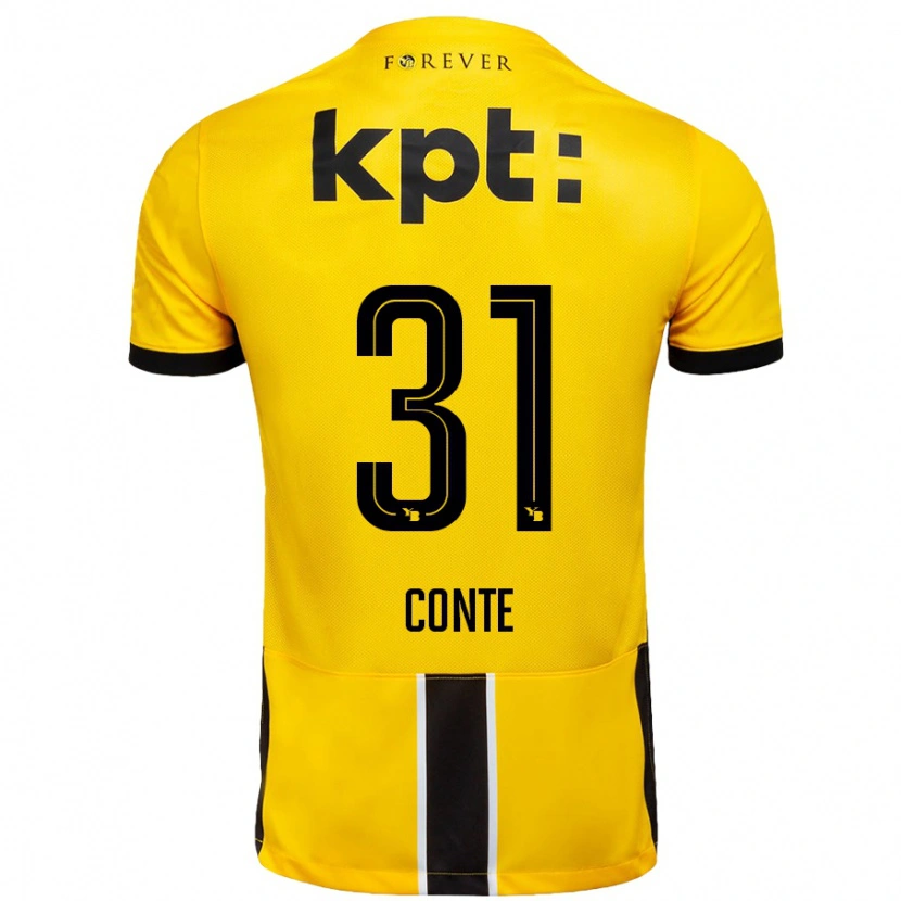 Danxen Kvinnor Facinet Conte #31 Gul Svart Hemmatröja Matchtröjor 2024/25 Tröjor T-Tröja