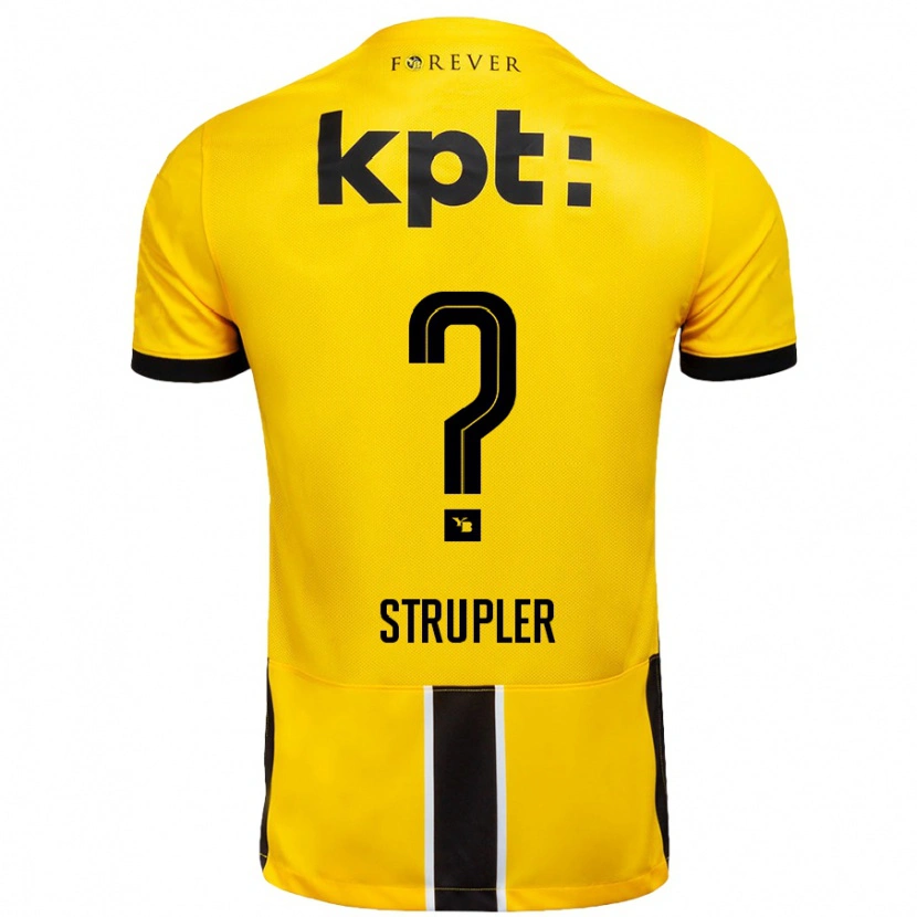 Danxen Kvinnor Cedrik Strupler #0 Gul Svart Hemmatröja Matchtröjor 2024/25 Tröjor T-Tröja