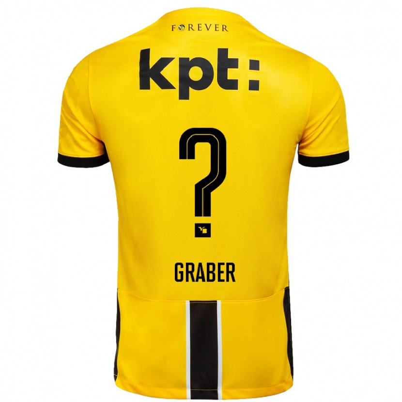 Danxen Kvinnor Simon Graber #0 Gul Svart Hemmatröja Matchtröjor 2024/25 Tröjor T-Tröja