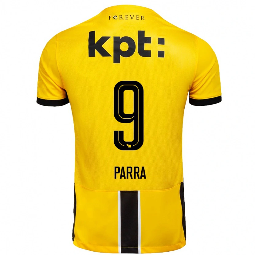 Danxen Kvinnor Hugo Parra #9 Gul Svart Hemmatröja Matchtröjor 2024/25 Tröjor T-Tröja