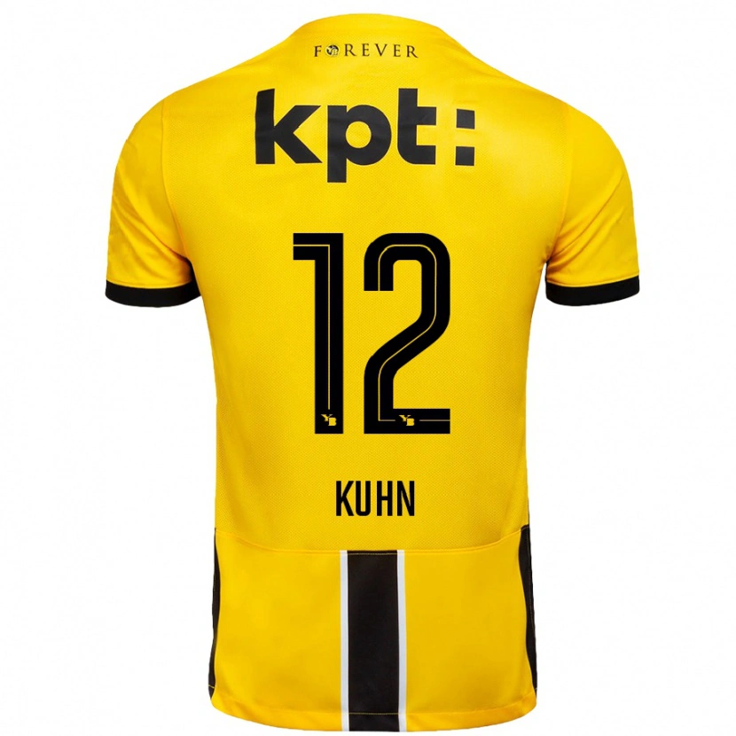 Danxen Kvinnor Athena Kühn #12 Gul Svart Hemmatröja Matchtröjor 2024/25 Tröjor T-Tröja