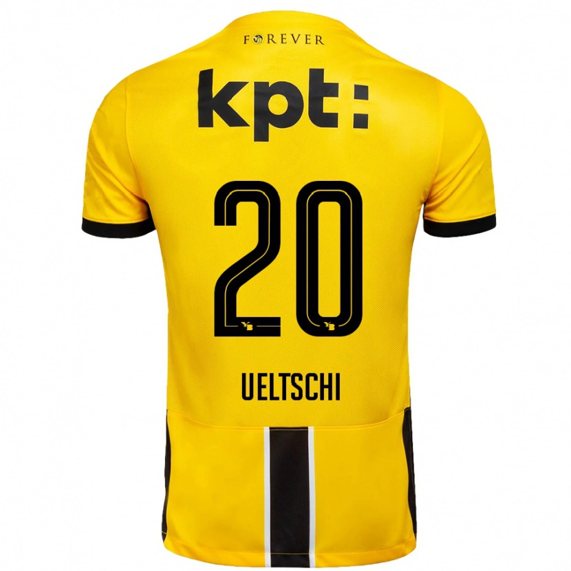 Danxen Kvinnor Rilana Ueltschi #20 Gul Svart Hemmatröja Matchtröjor 2024/25 Tröjor T-Tröja