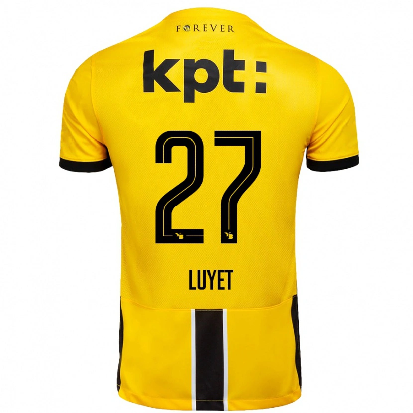 Danxen Kvinnor Naomi Luyet #27 Gul Svart Hemmatröja Matchtröjor 2024/25 Tröjor T-Tröja