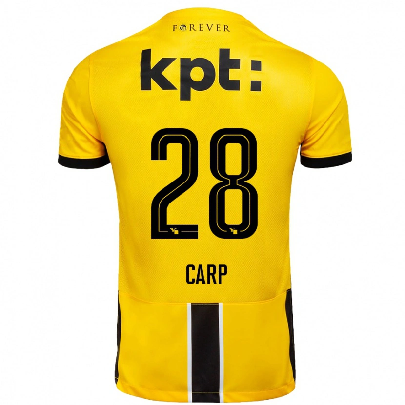 Danxen Kvinnor Cristina Carp #28 Gul Svart Hemmatröja Matchtröjor 2024/25 Tröjor T-Tröja