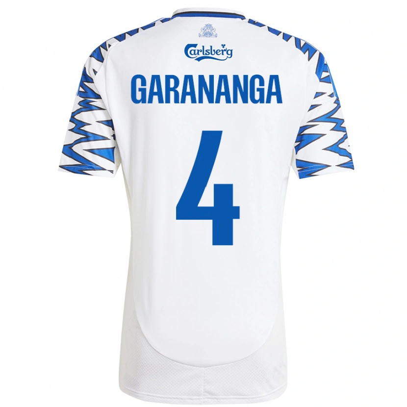 Danxen Kvinnor Munashe Garananga #4 Vit Himmelsblå Hemmatröja Matchtröjor 2024/25 Tröjor T-Tröja