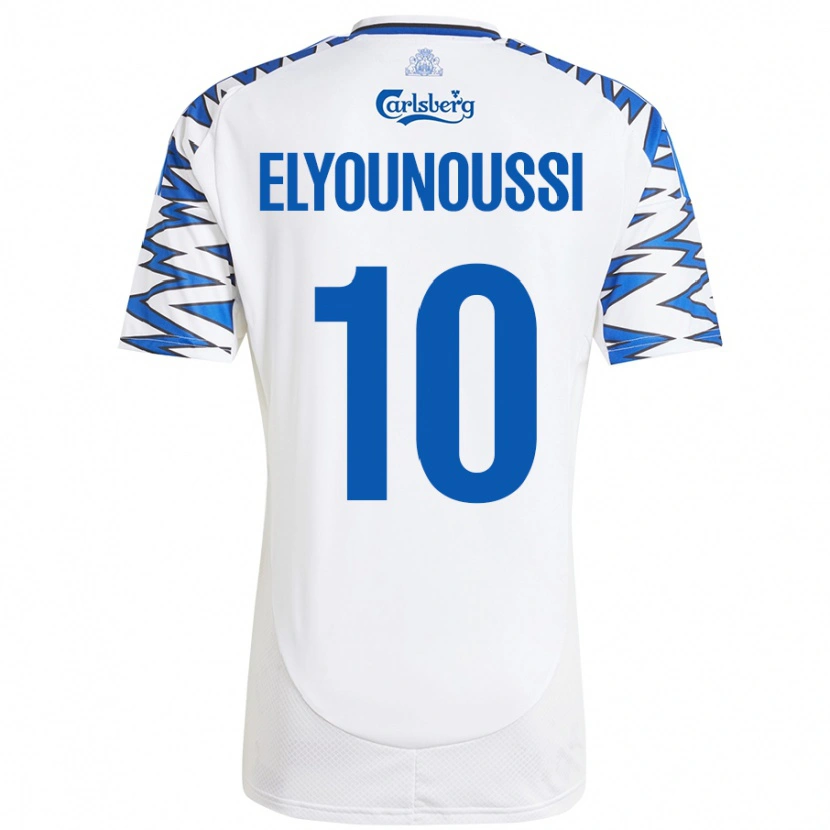 Danxen Kvinnor Mohamed Elyounoussi #10 Vit Himmelsblå Hemmatröja Matchtröjor 2024/25 Tröjor T-Tröja