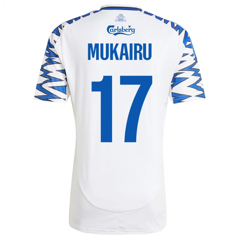 Danxen Kvinnor Paul Mukairu #17 Vit Himmelsblå Hemmatröja Matchtröjor 2024/25 Tröjor T-Tröja