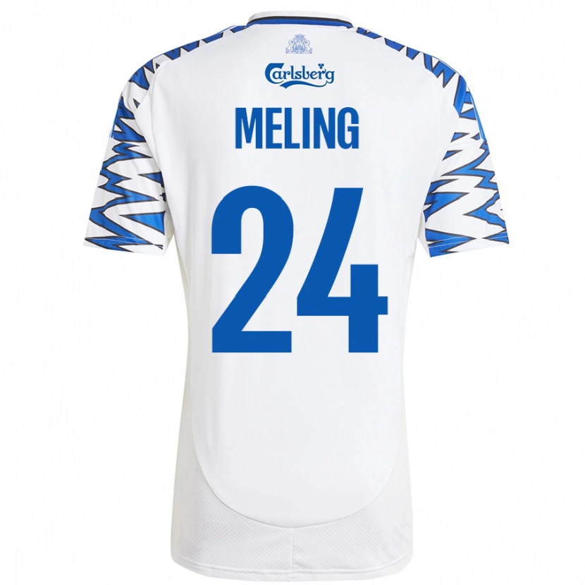 Danxen Kvinnor Birger Meling #24 Vit Himmelsblå Hemmatröja Matchtröjor 2024/25 Tröjor T-Tröja