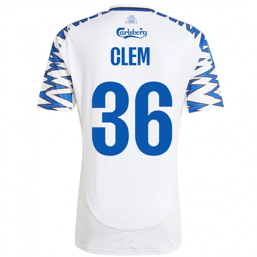 Danxen Kvinnor William Clem #36 Vit Himmelsblå Hemmatröja Matchtröjor 2024/25 Tröjor T-Tröja