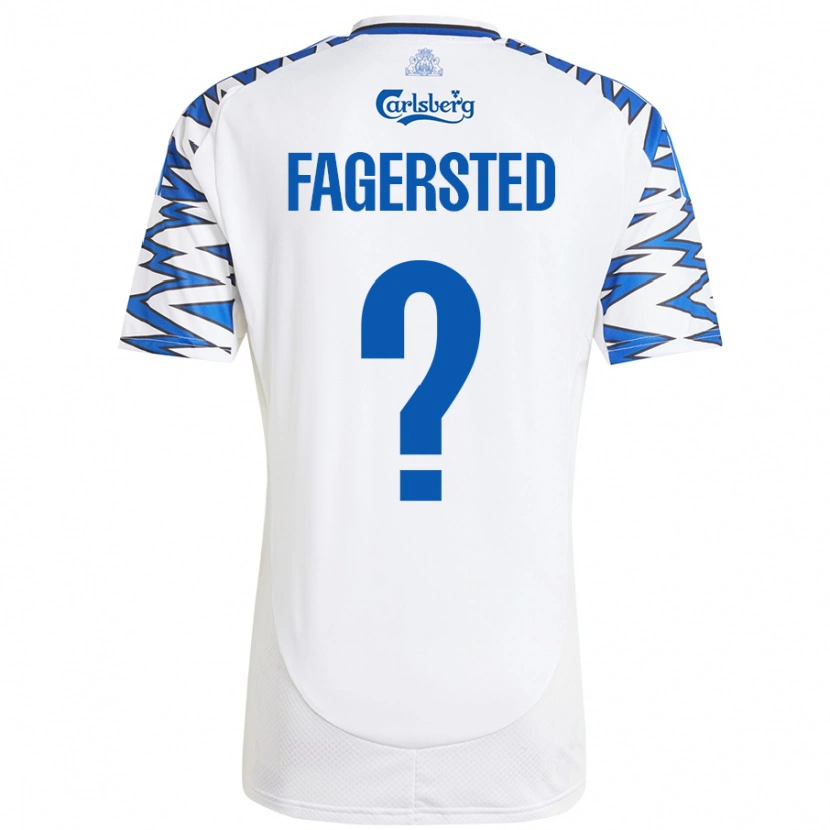 Danxen Kvinnor Johan Fagersted #0 Vit Himmelsblå Hemmatröja Matchtröjor 2024/25 Tröjor T-Tröja