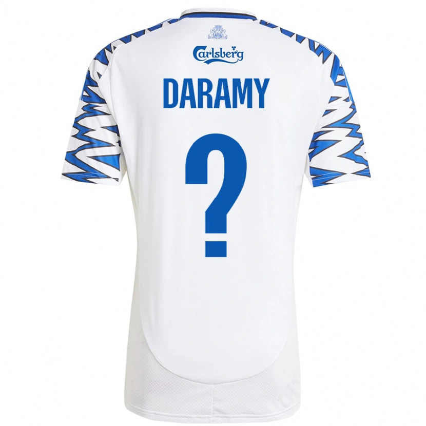 Danxen Kvinnor Abdul Daramy #0 Vit Himmelsblå Hemmatröja Matchtröjor 2024/25 Tröjor T-Tröja