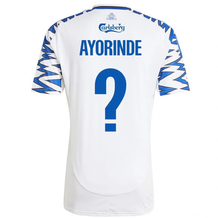 Danxen Kvinnor Noah Ayorinde #0 Vit Himmelsblå Hemmatröja Matchtröjor 2024/25 Tröjor T-Tröja