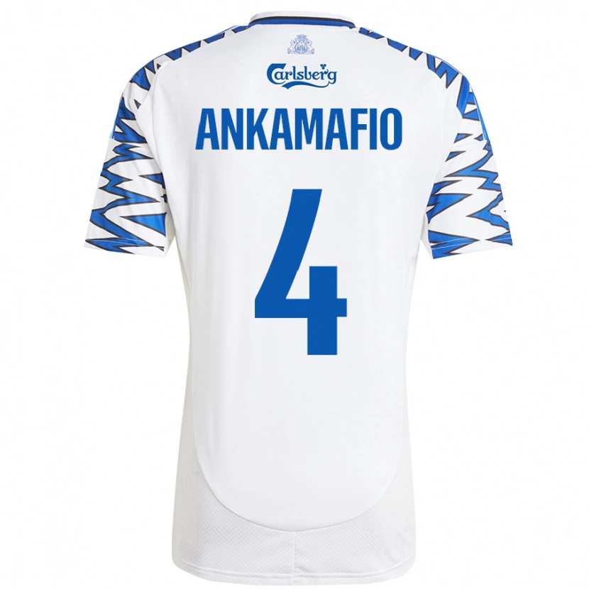 Danxen Kvinnor Graham Ankamafio #4 Vit Himmelsblå Hemmatröja Matchtröjor 2024/25 Tröjor T-Tröja