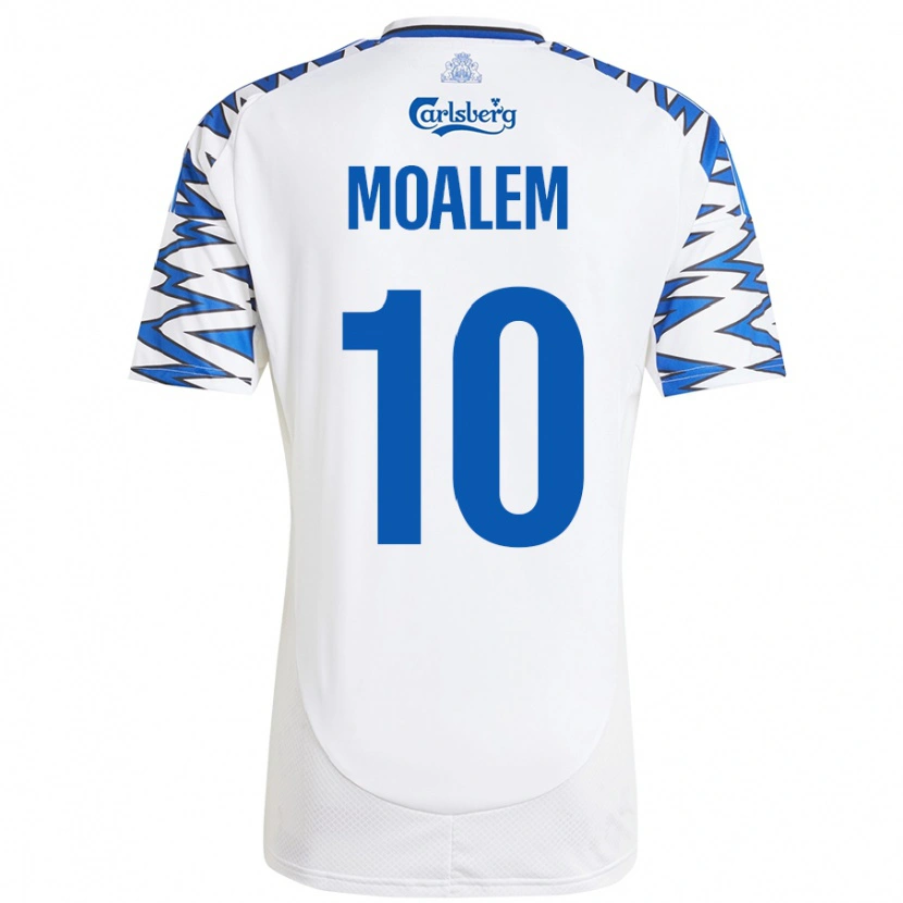 Danxen Kvinnor Jonathan Moalem #10 Vit Himmelsblå Hemmatröja Matchtröjor 2024/25 Tröjor T-Tröja