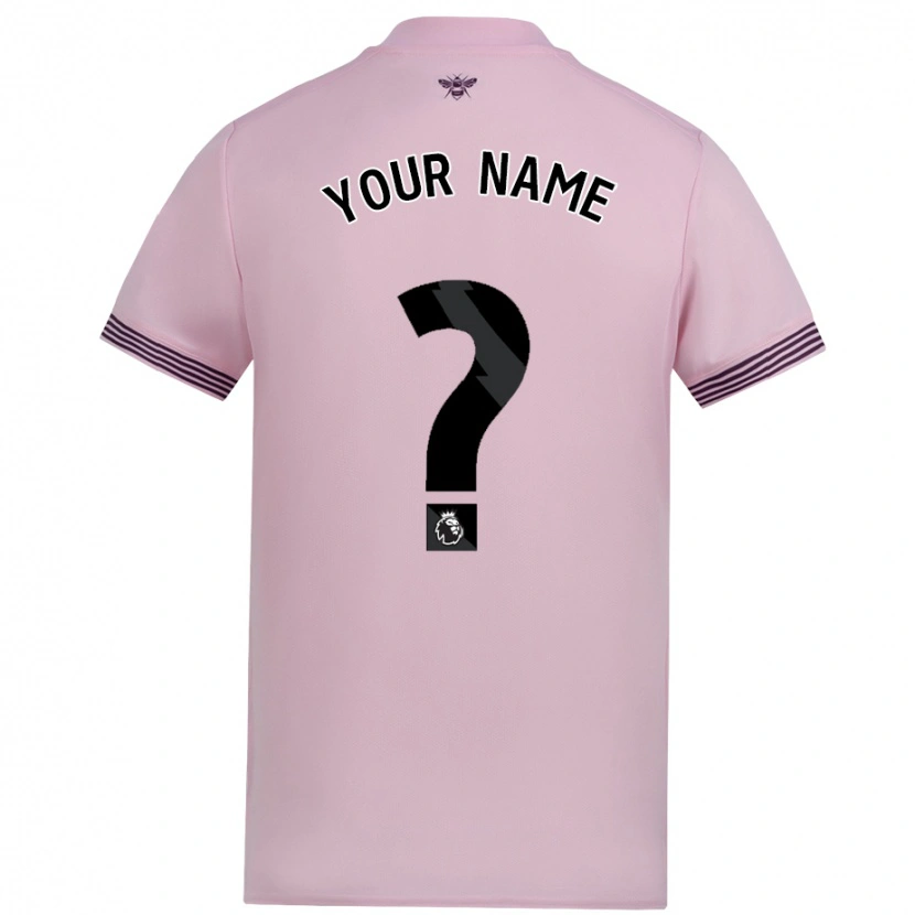 Danxen Kvinnor Ditt Namn #0 Rosa Bortatröja Matchtröjor 2024/25 Tröjor T-Tröja
