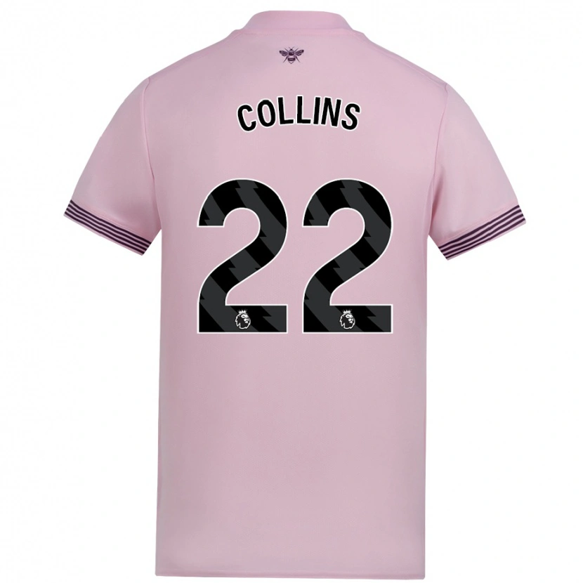 Danxen Kvinnor Nathan Collins #22 Rosa Bortatröja Matchtröjor 2024/25 Tröjor T-Tröja