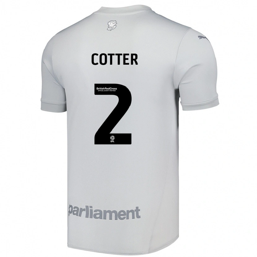 Danxen Kvinnor Barry Cotter #2 Silvergrå Bortatröja Matchtröjor 2024/25 Tröjor T-Tröja