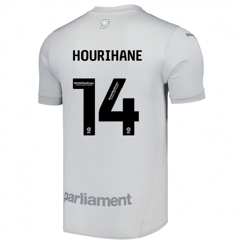 Danxen Kvinnor Conor Hourihane #14 Silvergrå Bortatröja Matchtröjor 2024/25 Tröjor T-Tröja