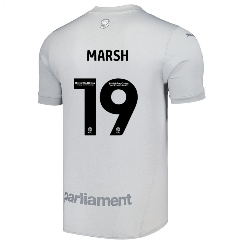 Danxen Kvinnor Aiden Marsh #19 Silvergrå Bortatröja Matchtröjor 2024/25 Tröjor T-Tröja
