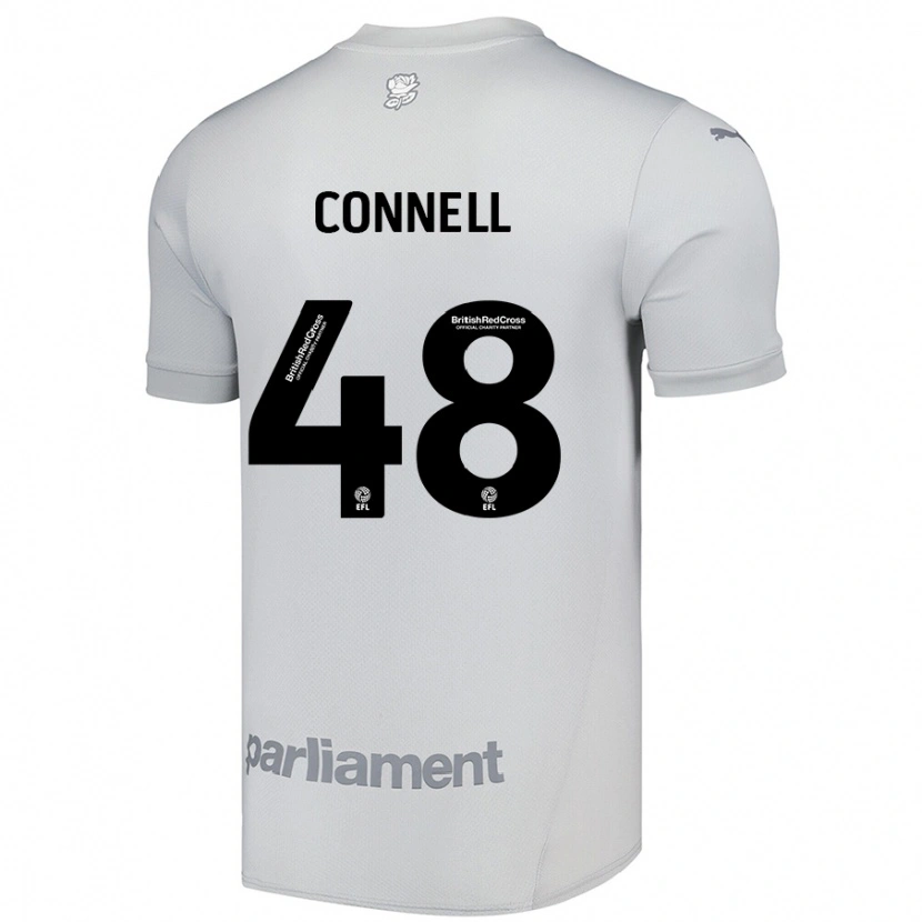 Danxen Kvinnor Luca Connell #48 Silvergrå Bortatröja Matchtröjor 2024/25 Tröjor T-Tröja