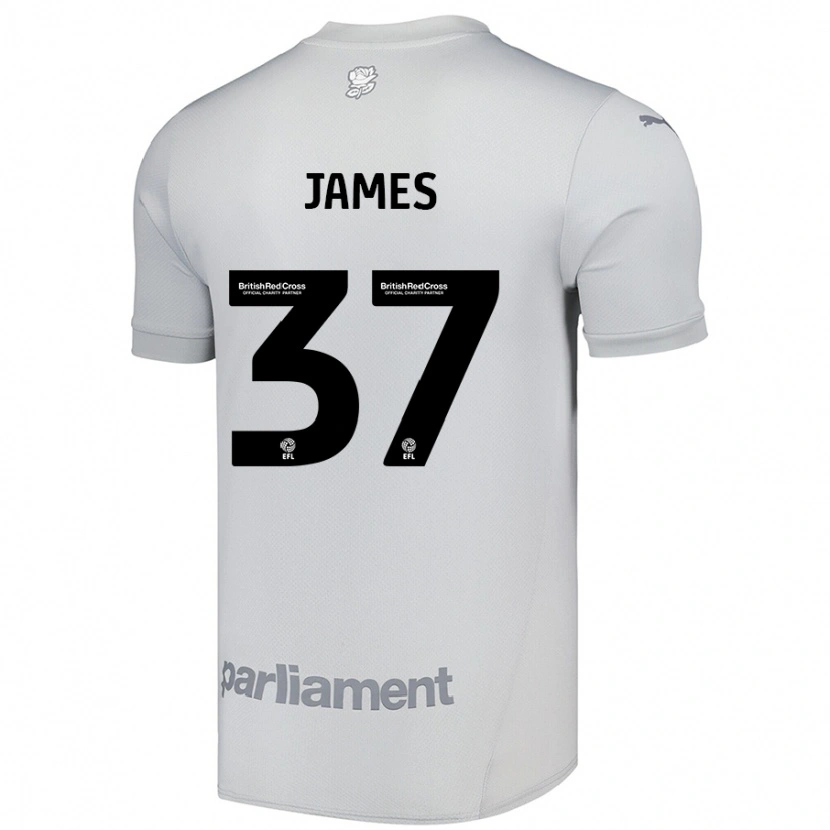 Danxen Kvinnor Nathan James #37 Silvergrå Bortatröja Matchtröjor 2024/25 Tröjor T-Tröja