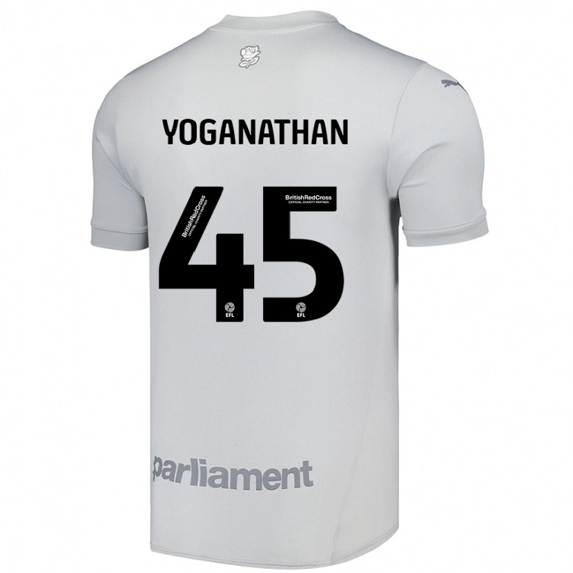 Danxen Kvinnor Vimal Yoganathan #45 Silvergrå Bortatröja Matchtröjor 2024/25 Tröjor T-Tröja