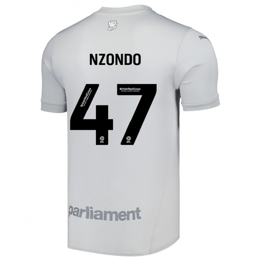Danxen Kvinnor Emmaisa Nzondo #47 Silvergrå Bortatröja Matchtröjor 2024/25 Tröjor T-Tröja