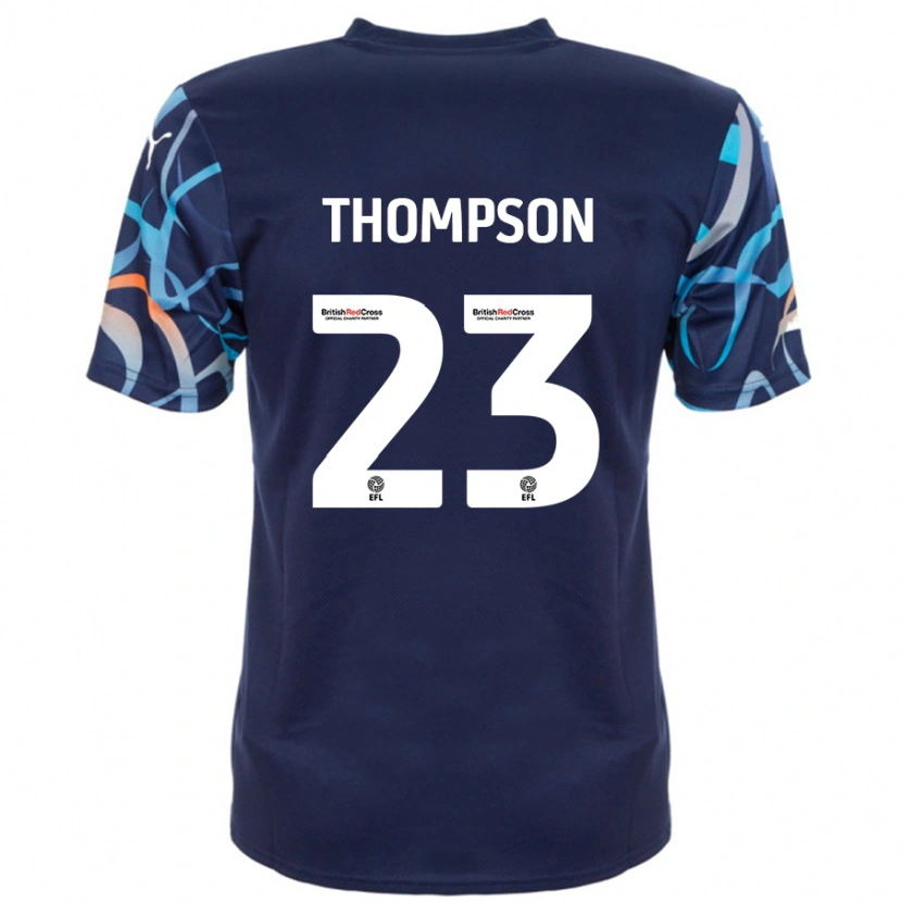 Danxen Kvinnor Dominic Thompson #23 Marinblå Bortatröja Matchtröjor 2024/25 Tröjor T-Tröja
