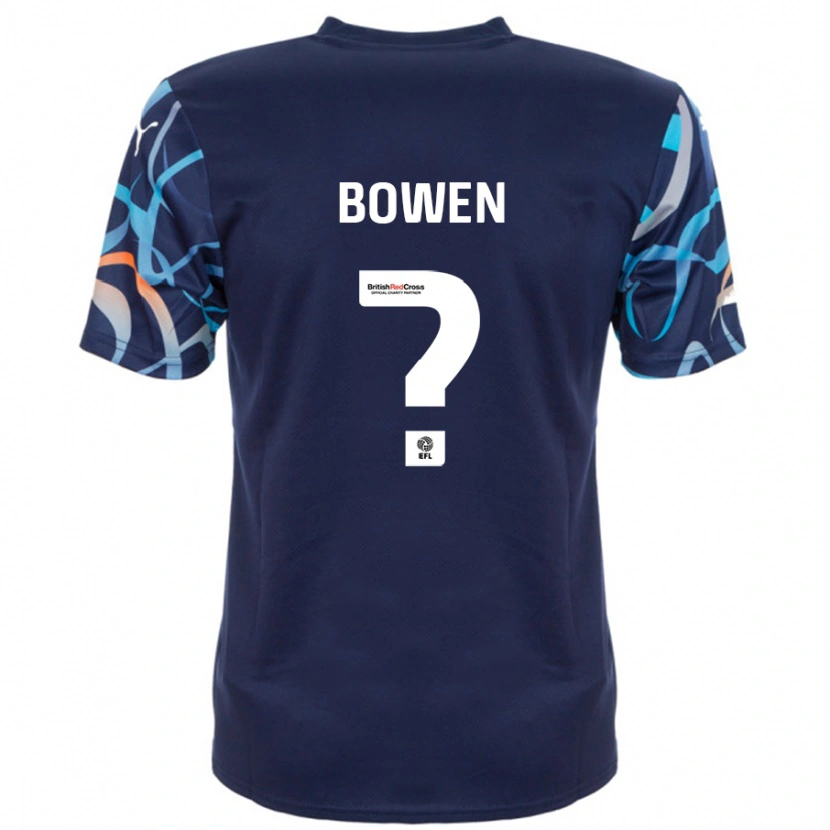 Danxen Kvinnor Taylor Bowen #0 Marinblå Bortatröja Matchtröjor 2024/25 Tröjor T-Tröja