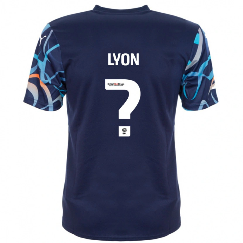 Danxen Kvinnor Moesha Lyon #0 Marinblå Bortatröja Matchtröjor 2024/25 Tröjor T-Tröja