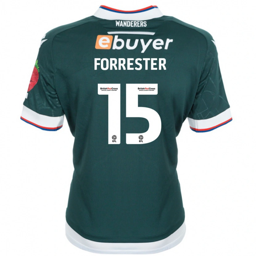 Danxen Kvinnor Will Forrester #15 Mörkgrön Bortatröja Matchtröjor 2024/25 Tröjor T-Tröja