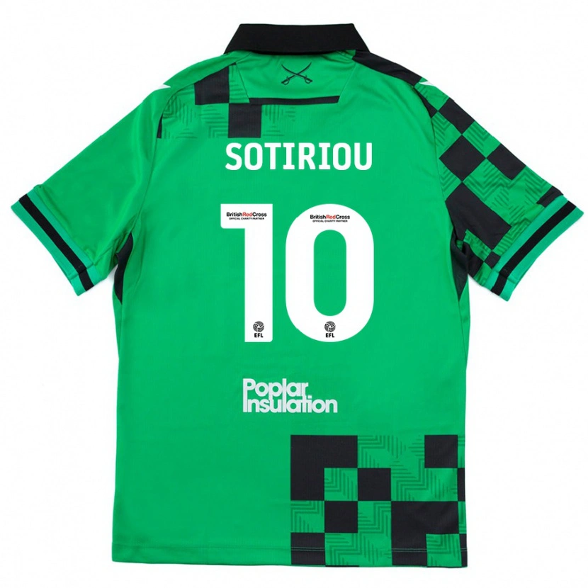 Danxen Kvinnor Ruel Sotiriou #10 Grön Svart Bortatröja Matchtröjor 2024/25 Tröjor T-Tröja