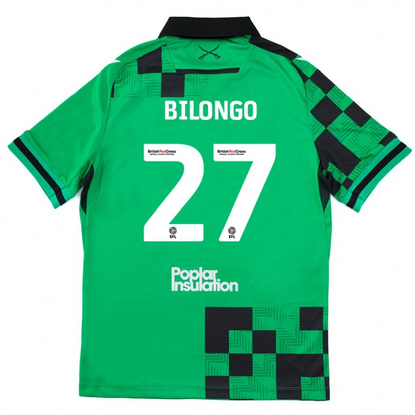 Danxen Kvinnor Bryant Bilongo #27 Grön Svart Bortatröja Matchtröjor 2024/25 Tröjor T-Tröja