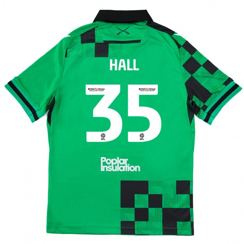 Danxen Kvinnor Matt Hall #35 Grön Svart Bortatröja Matchtröjor 2024/25 Tröjor T-Tröja