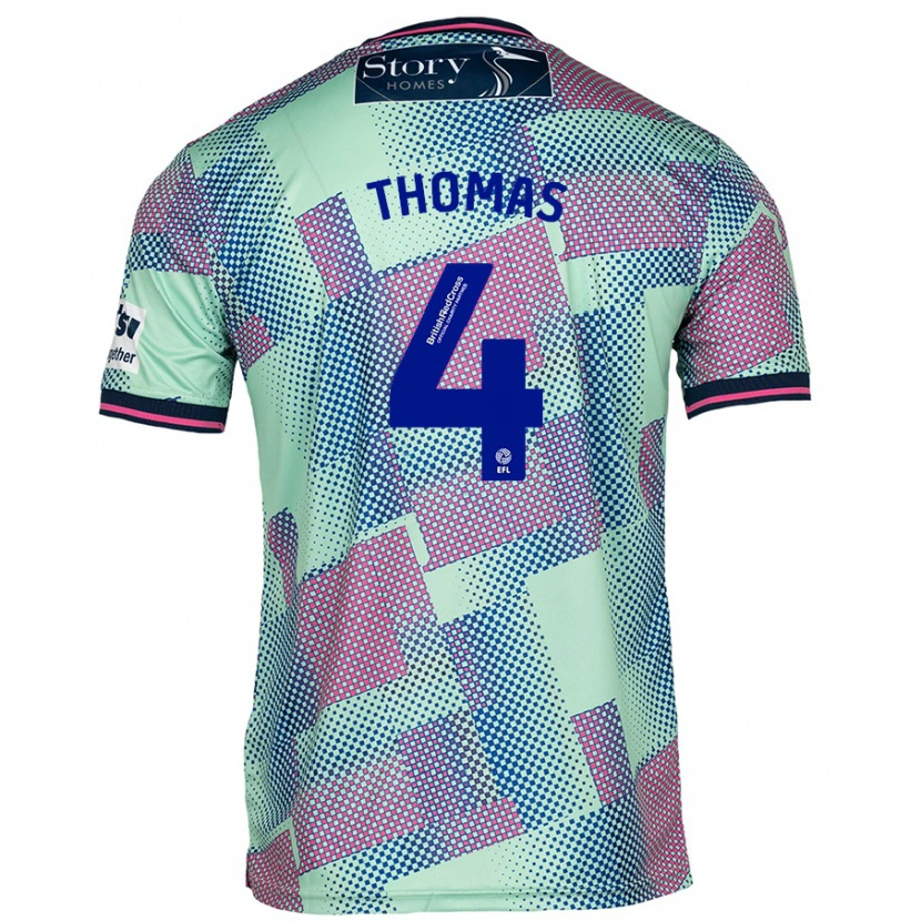 Danxen Kvinnor Terell Thomas #4 Grön Bortatröja Matchtröjor 2024/25 Tröjor T-Tröja
