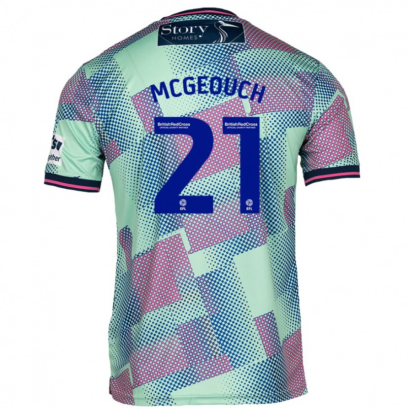 Danxen Kvinnor Dylan Mcgeouch #21 Grön Bortatröja Matchtröjor 2024/25 Tröjor T-Tröja