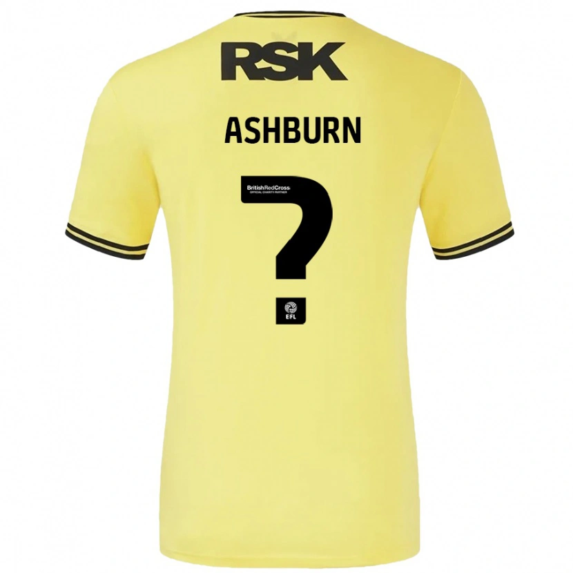 Danxen Kvinnor Luke Ashburn #0 Gul Svart Bortatröja Matchtröjor 2024/25 Tröjor T-Tröja