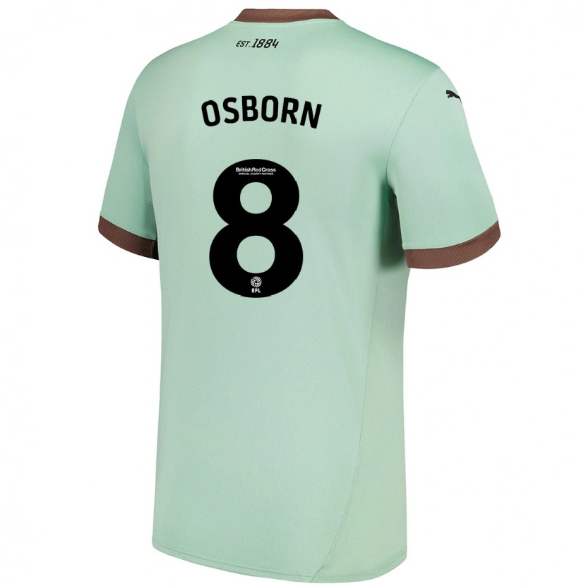 Danxen Kvinnor Ben Osborn #8 Blek Grön Bortatröja Matchtröjor 2024/25 Tröjor T-Tröja