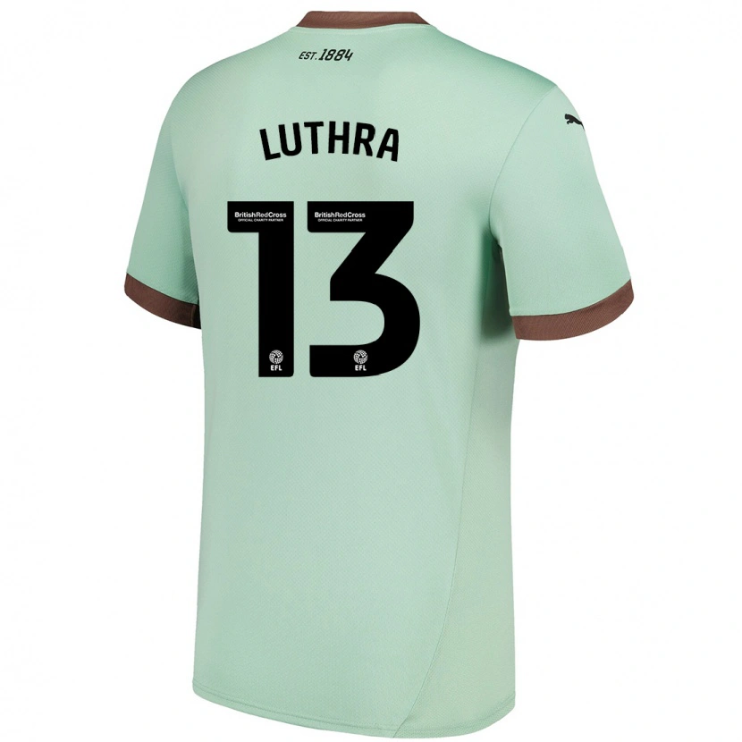 Danxen Kvinnor Rohan Luthra #13 Blek Grön Bortatröja Matchtröjor 2024/25 Tröjor T-Tröja
