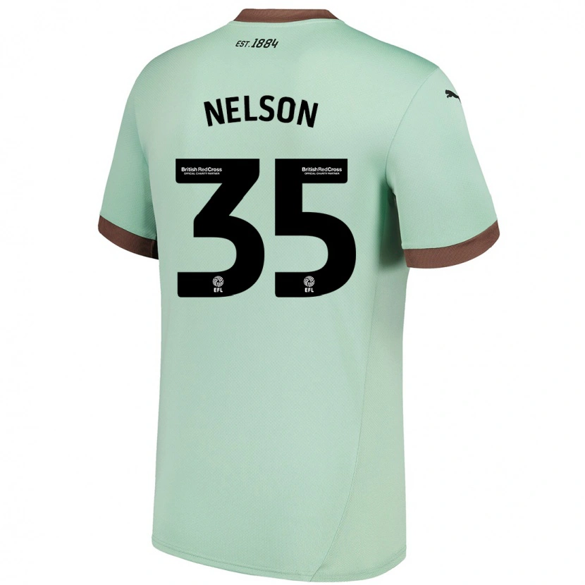 Danxen Kvinnor Curtis Nelson #35 Blek Grön Bortatröja Matchtröjor 2024/25 Tröjor T-Tröja