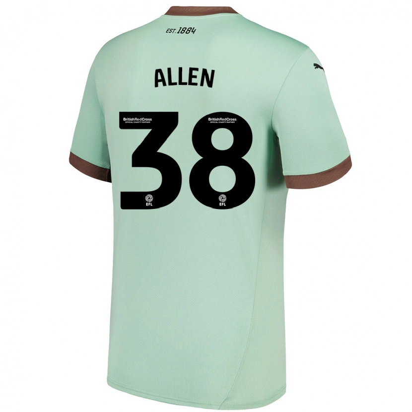Danxen Kvinnor Cruz Allen #38 Blek Grön Bortatröja Matchtröjor 2024/25 Tröjor T-Tröja