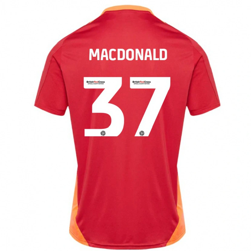 Danxen Kvinnor Shaun Macdonald #37 Blå Benvit Bortatröja Matchtröjor 2024/25 Tröjor T-Tröja