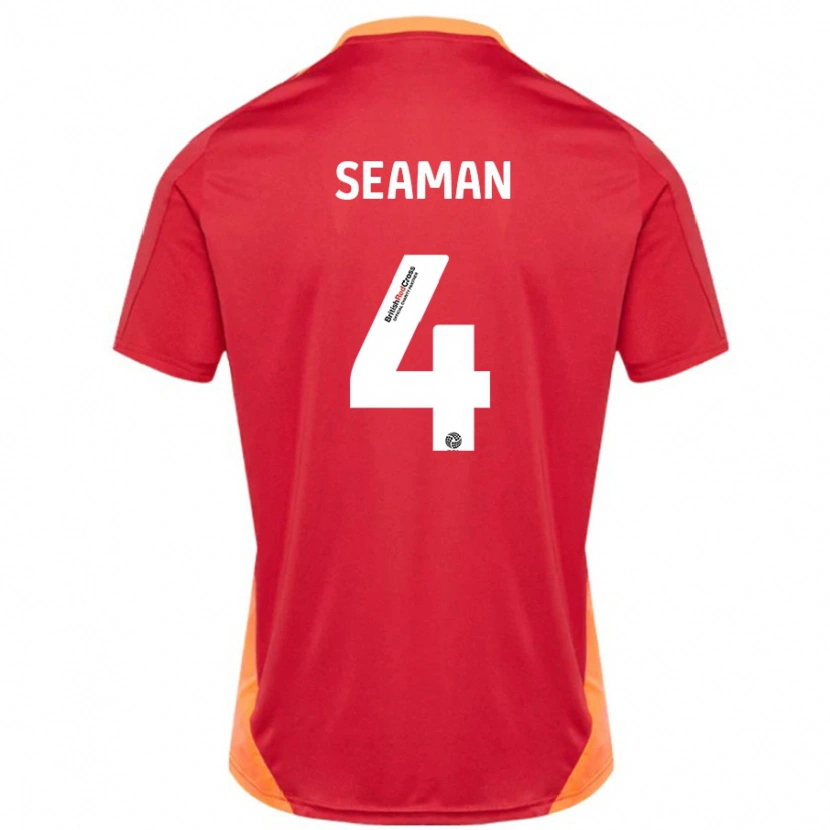 Danxen Kvinnor Jaydee Seaman #4 Blå Benvit Bortatröja Matchtröjor 2024/25 Tröjor T-Tröja