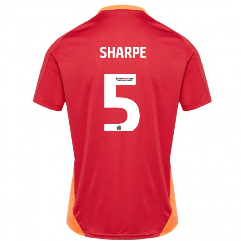 Danxen Kvinnor Manfy Sharpe #5 Blå Benvit Bortatröja Matchtröjor 2024/25 Tröjor T-Tröja
