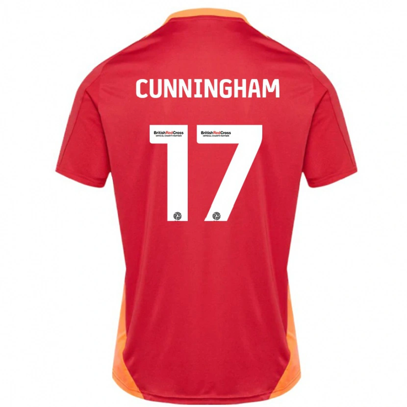 Danxen Kvinnor Zoe Cunningham #17 Blå Benvit Bortatröja Matchtröjor 2024/25 Tröjor T-Tröja