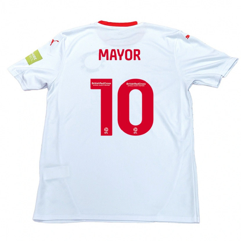 Danxen Kvinnor Danny Mayor #10 Vit Bortatröja Matchtröjor 2024/25 Tröjor T-Tröja