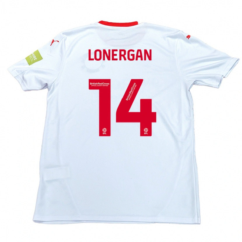 Danxen Kvinnor Tommy Lonergan #14 Vit Bortatröja Matchtröjor 2024/25 Tröjor T-Tröja