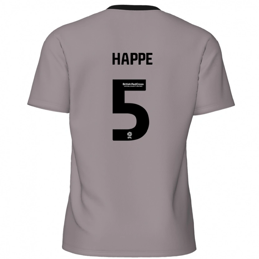 Danxen Kvinnor Dan Happe #5 Grå Bortatröja Matchtröjor 2024/25 Tröjor T-Tröja
